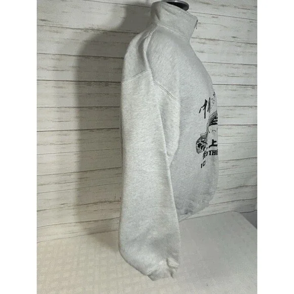 RARE! Vtg. LEE SPORT I Climbed the Great Wall of China Sweatshirt XL Men 1/4 Zip - Picture 11 of 16